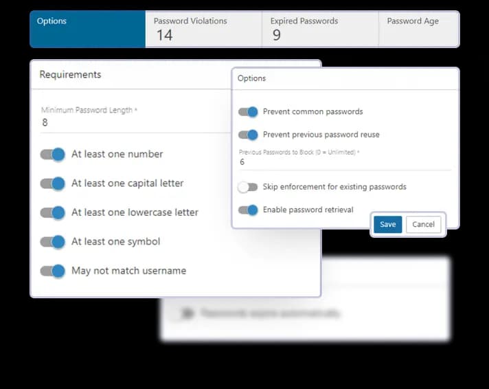 امکانات تکمیلی برای امنیت بیشتر