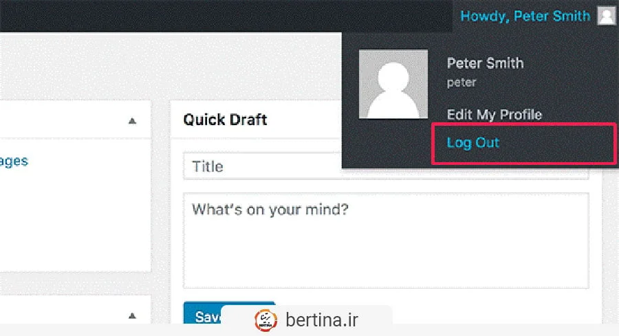 کد PHP لینک خروج وردپرس