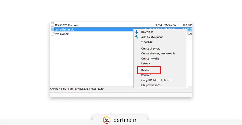 در این مثال، اسم واقعی فایل جایگزین نام موقت شد. همچنین خط ۱۹ که شامل ddb.thinProvisioned = "1" بود هم حذف شد.