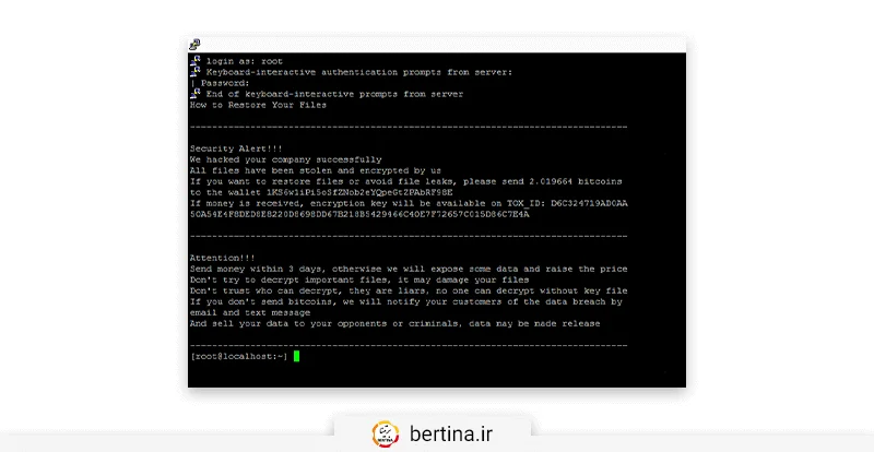 index.html – فایل پیام نفوذگر که جایگزین صفحه لاگین مجازی‌ساز می‌شود.