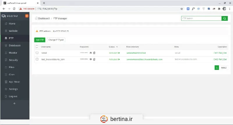 اگر LAMP یا LNMP با موفقیت نصب شد، می‌توانید دیتابیس‌ها را با phpMyAdmin نیز مدیریت کنید.