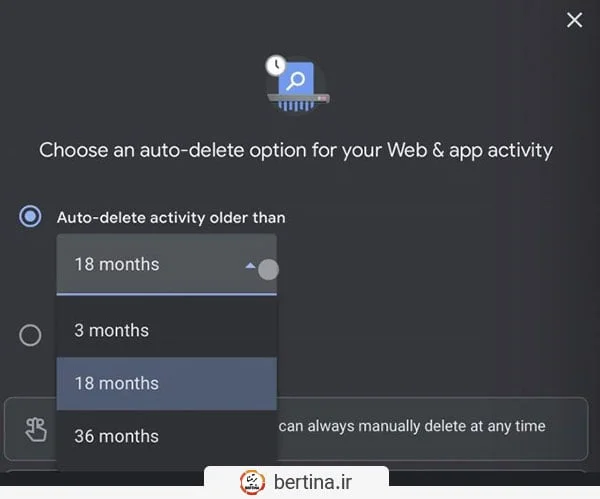 پاک کردن خودکار تاریخچه فعالیت ها در گوگل