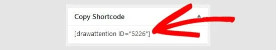 کپی کردن کد پلاگین draw-attention
