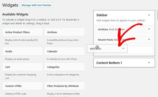 اضافه کردن فرم ورود به نوار کناری سایت