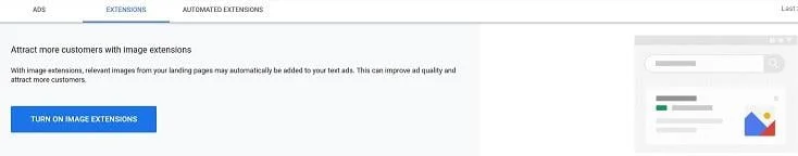 فعال کردن افزونه تصویر در google ads