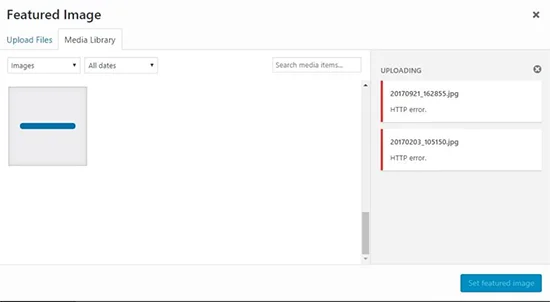 خطای HTTP حین آپلود عکس در وردپرس
