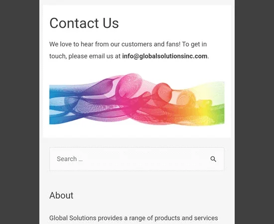 ابزارک جستجو در نسخه موبایل سایت