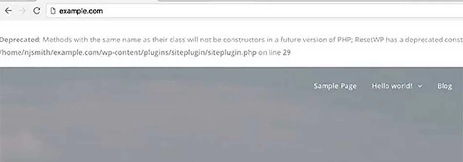 خطاهای PHP در وردپرس