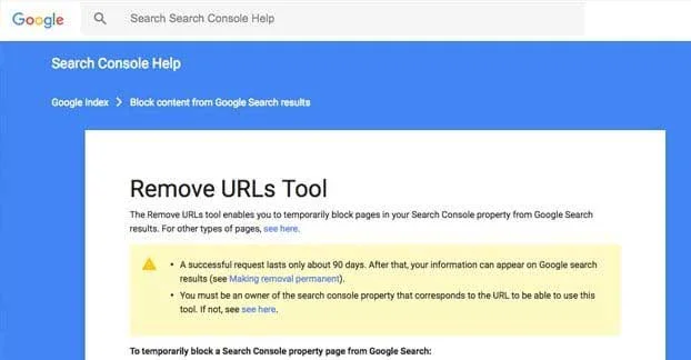 حذف صفحات ایندکس شده سایت در گوگل