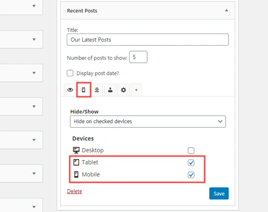 نمایش ابزارک ها فقط در نسخه دسکتاپ